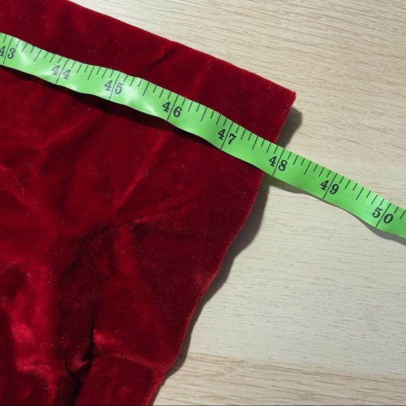 Mossimo Dutti Limited Edition Red Velvet Tie Sleeve Midi Dress NWT Women’s Sz 6 - Picture 8 of 10